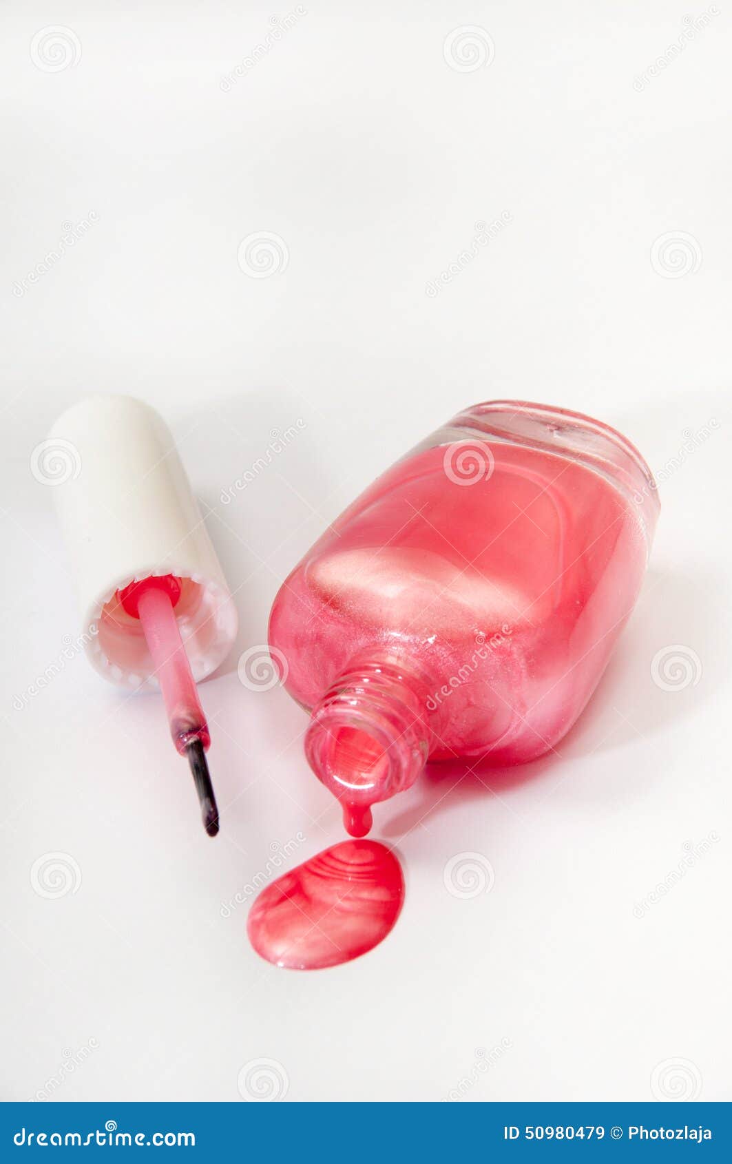 Spilled pink nail polish stock image. Image of care, accessory - 50980479