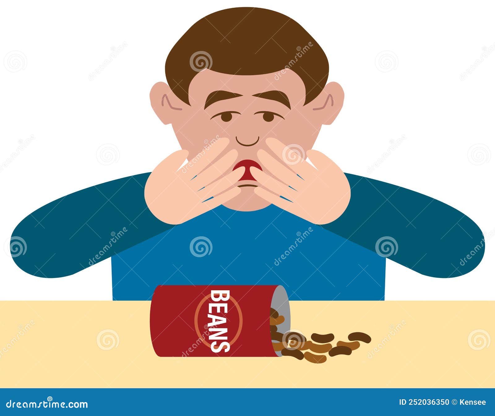 Spilling the Beans stock vector. Illustration of arms 252036350