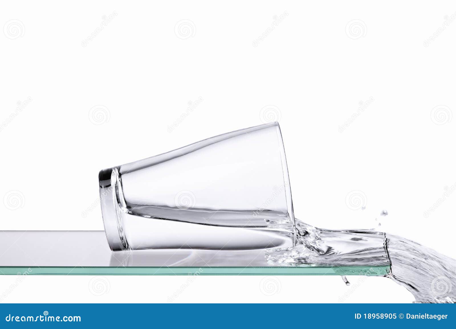 Spilling Glass Of Water Royalty Free Stock Photo Image 18958905