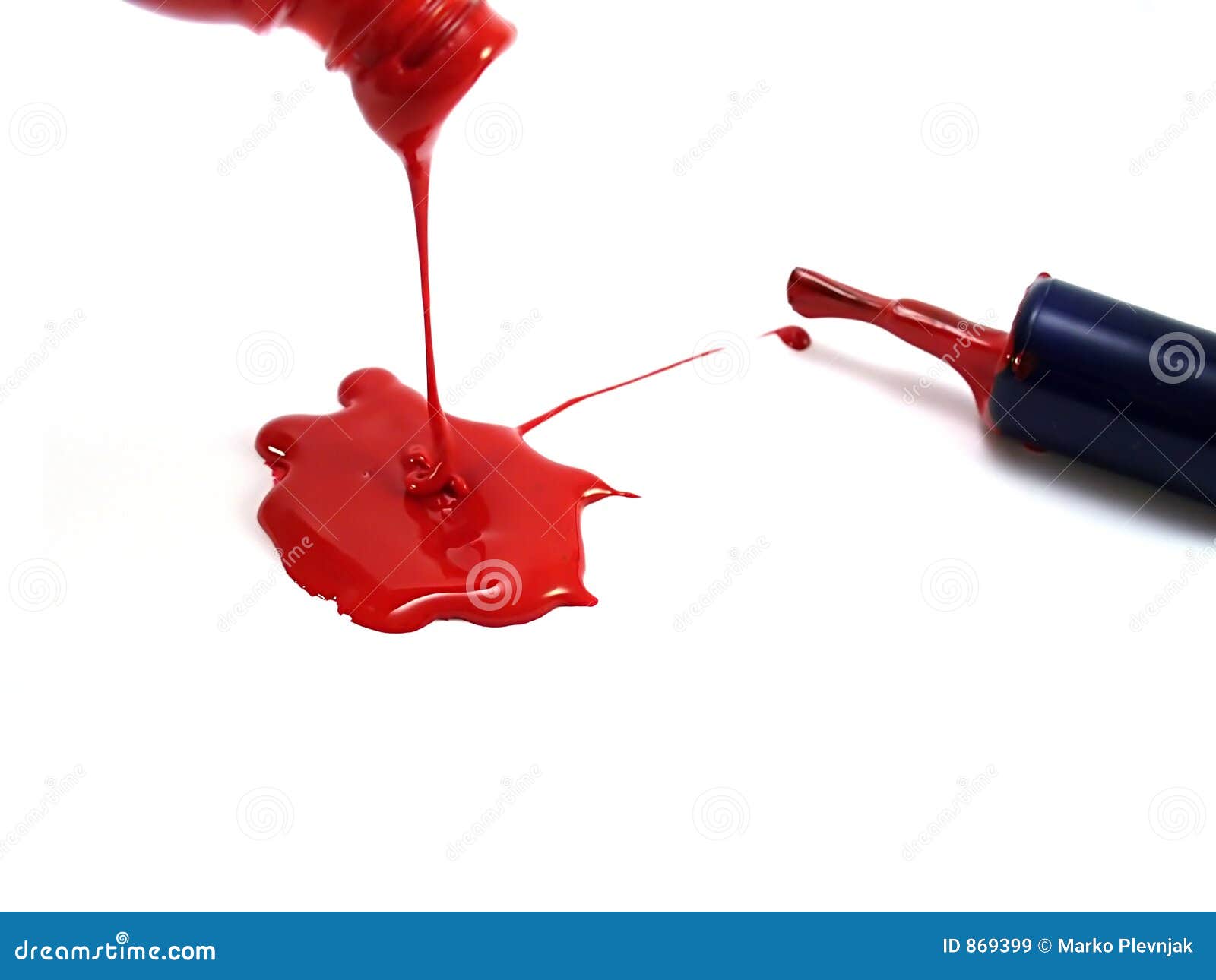 Spilling paint and brush stock image. Image of nail, staines - 869399