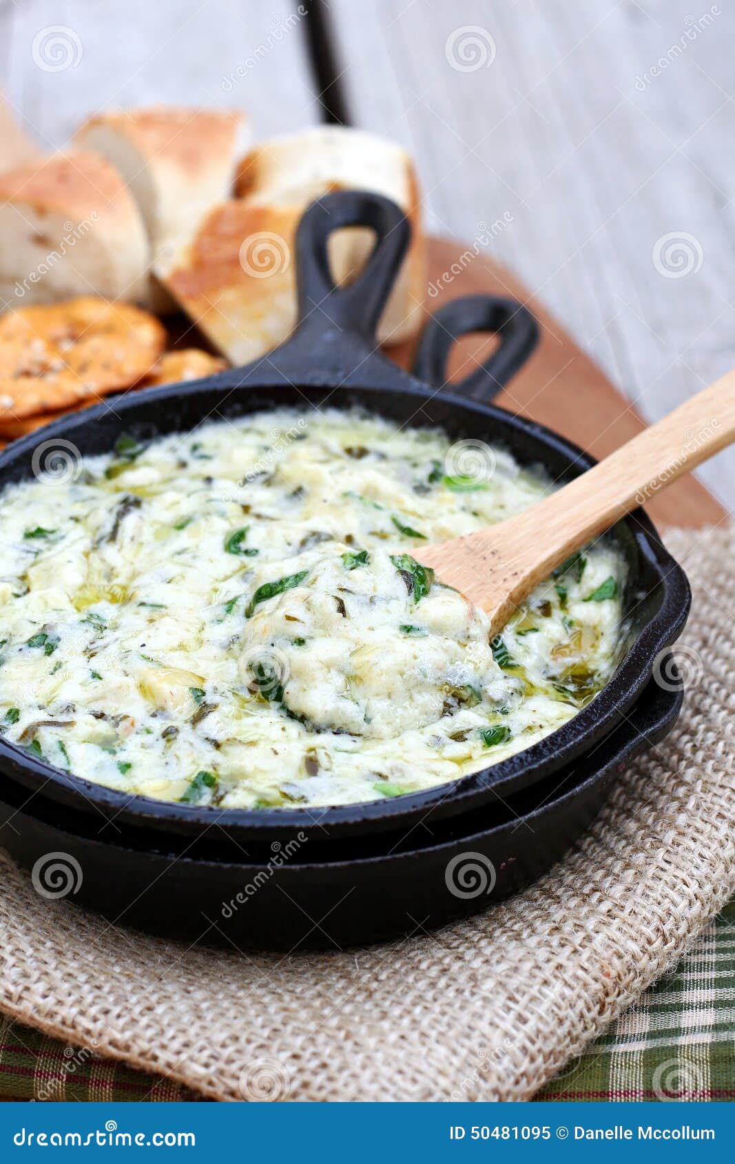 Spinach and Artichoke Dip stock image. Image of iron 50481095