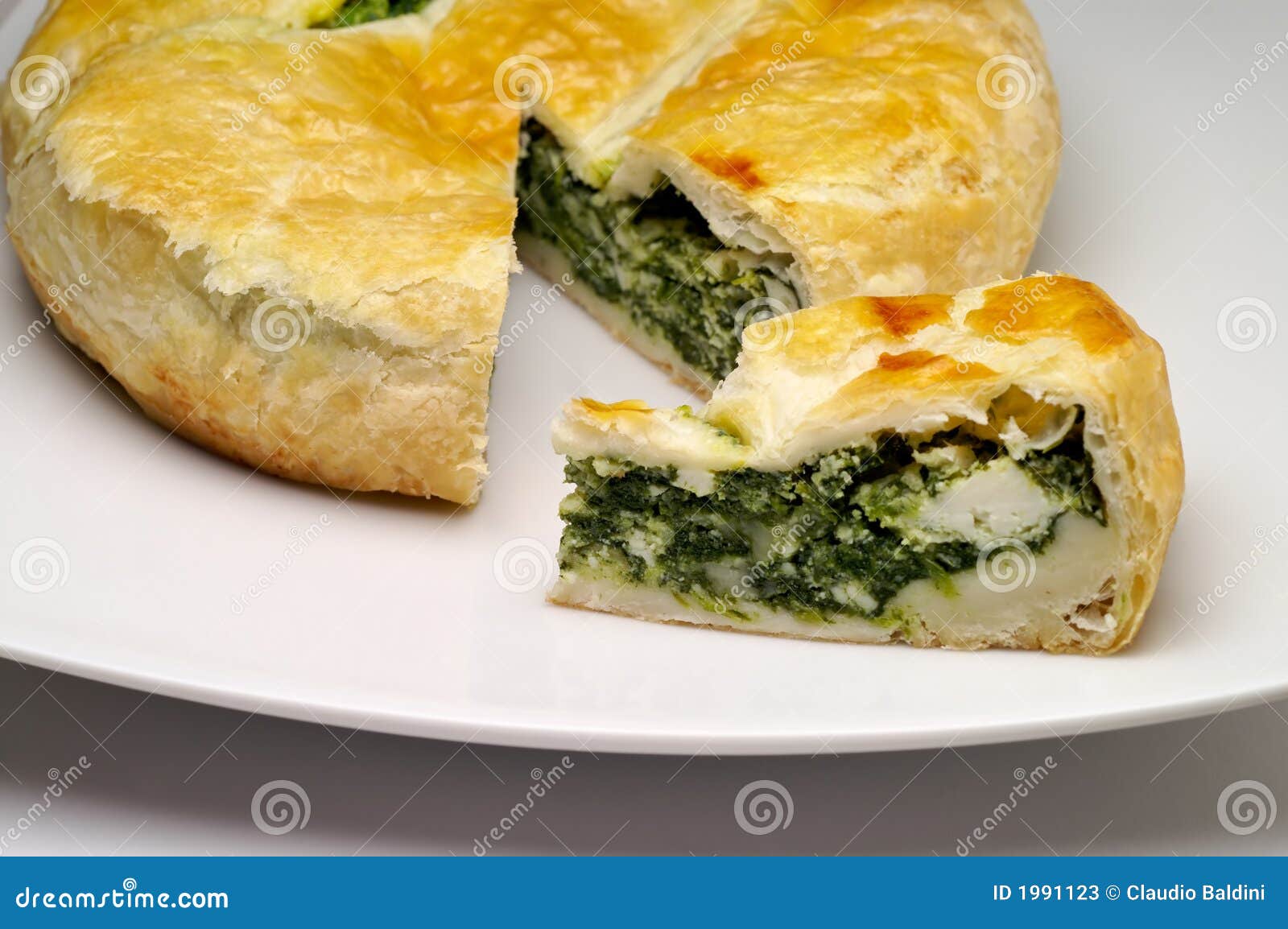 Spinach and cheese pie stock image. Image of diet, shot - 1991123