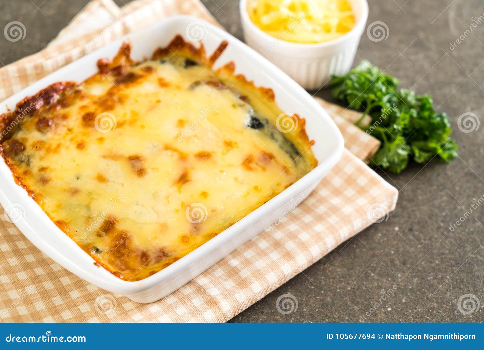 Spinach with cheese stock photo. Image of meal, white - 105677694