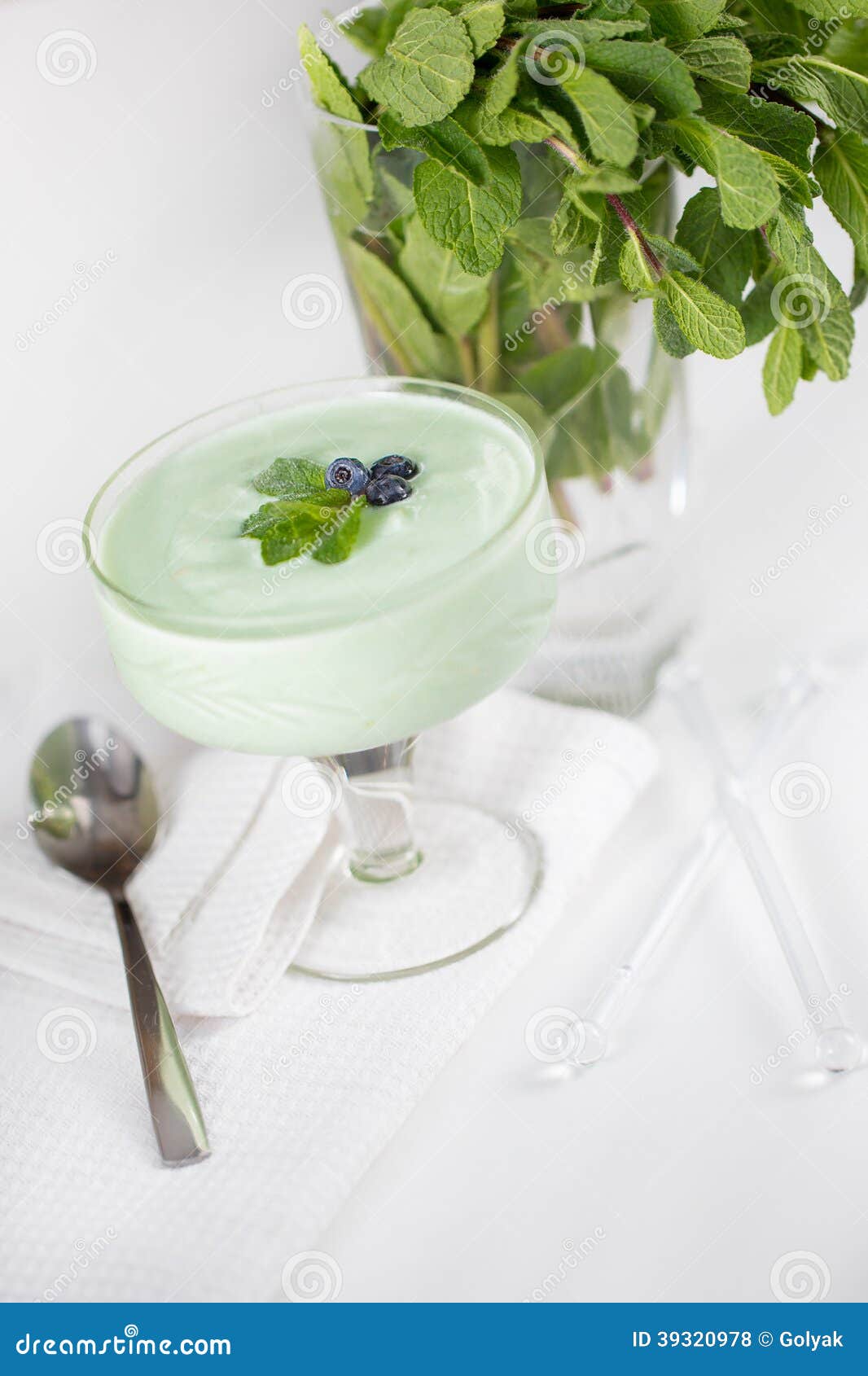 Spinach Cocktail Closeup on White Stock Photo Image of food, healthy