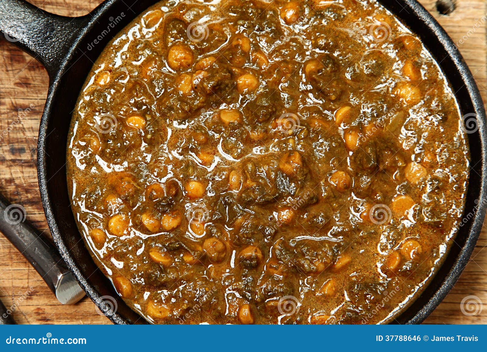 Spinach Dal in Cast Iron Skillet Stock Photo Image of spicy, gluten