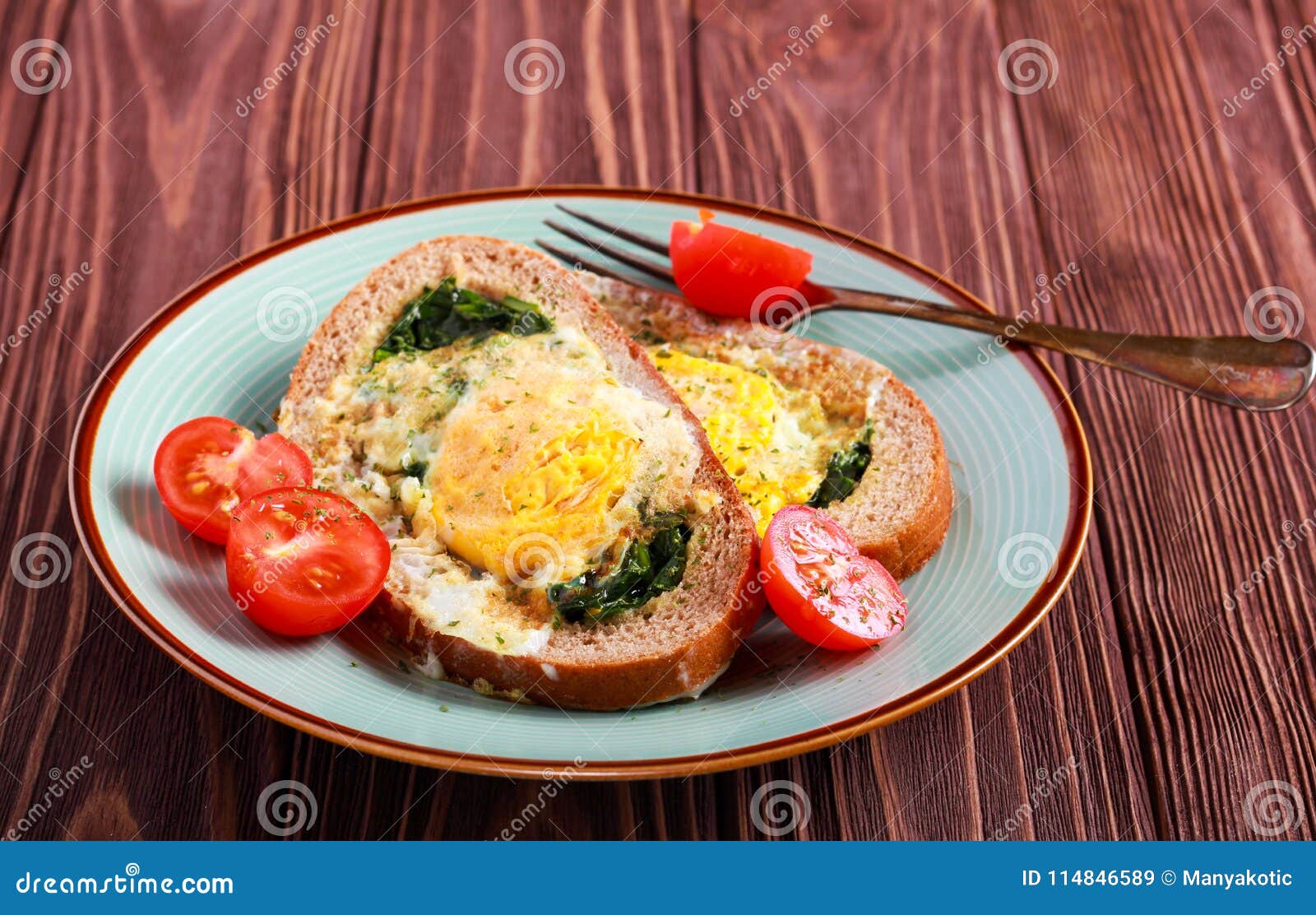Spinach and egg fried stock image. Image of snack, breakfast 114846589
