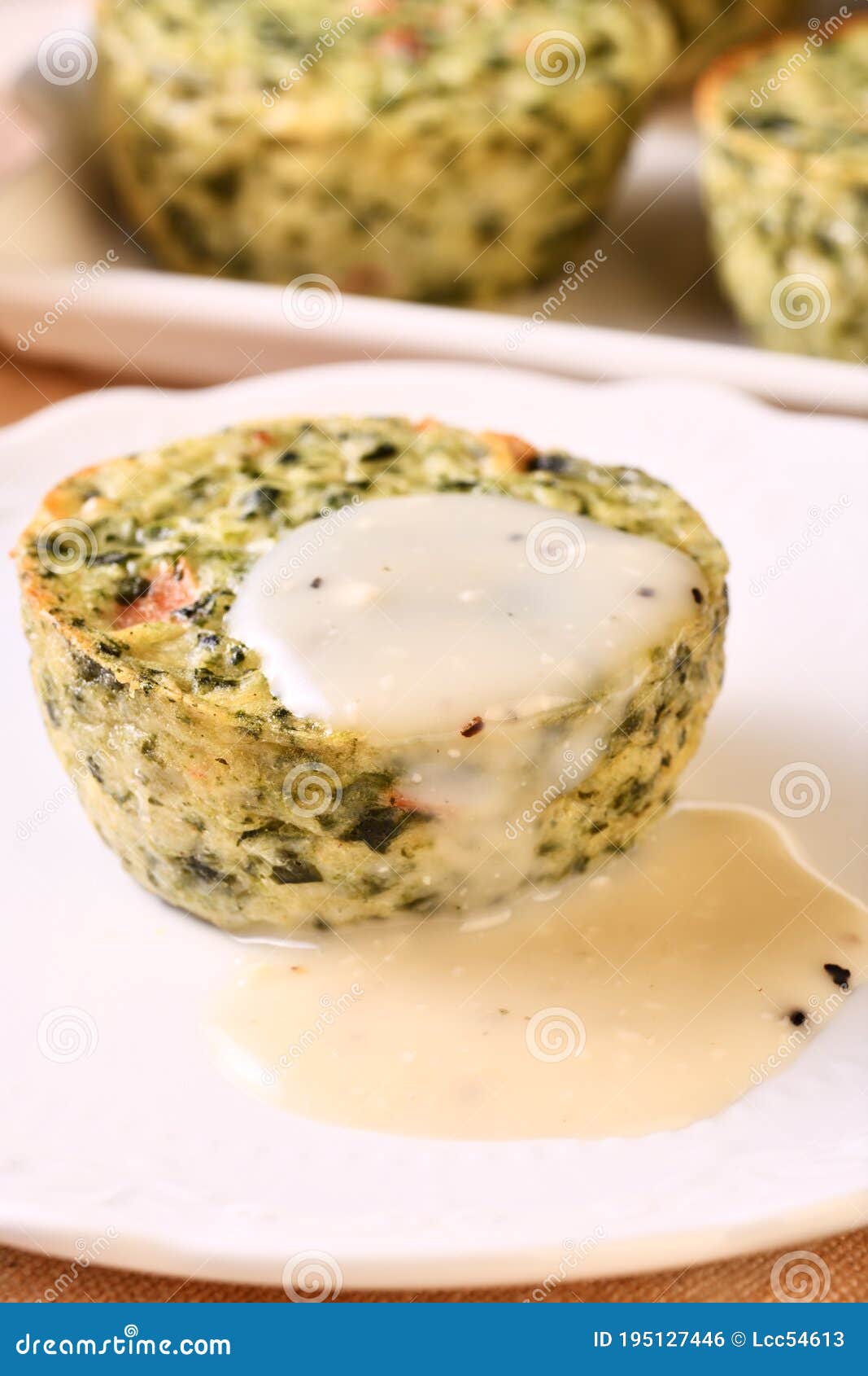Spinach Egg White Frittatas Stock Photo Image of brunch, meal 195127446
