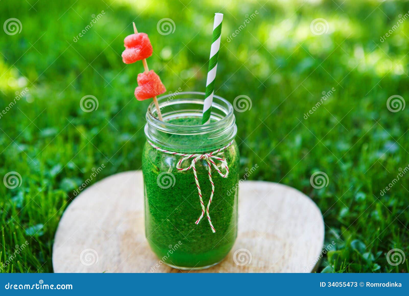 Spinach Green Smoothie As Healthy Summer Drink. Stock Image Image of