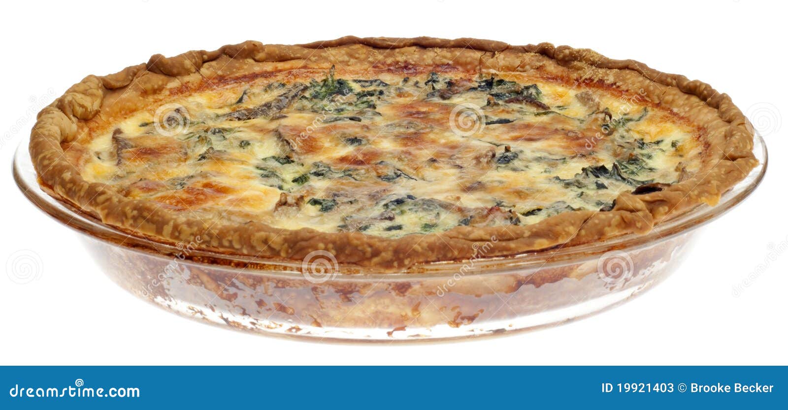 Spinach, Mushroom and Shallot Quiche Stock Image Image of vegetarian