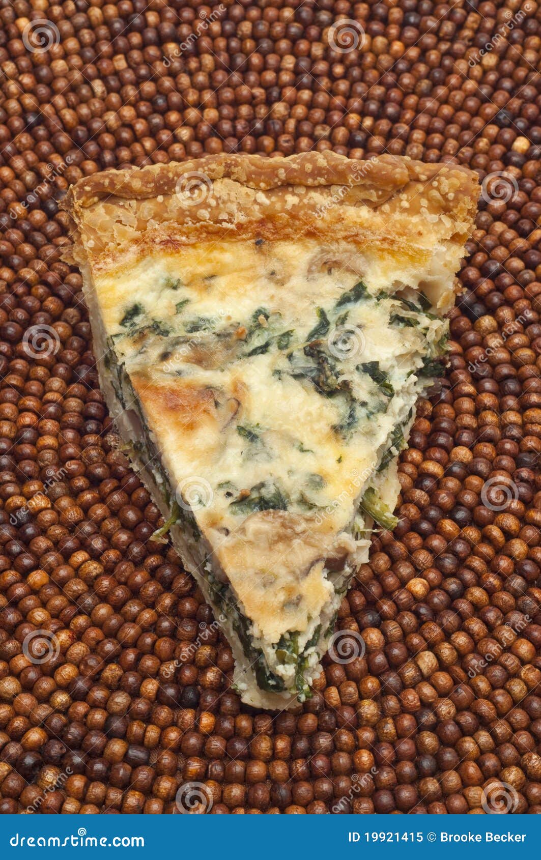 Spinach, Mushroom and Shallot Quiche Stock Image Image of cooking