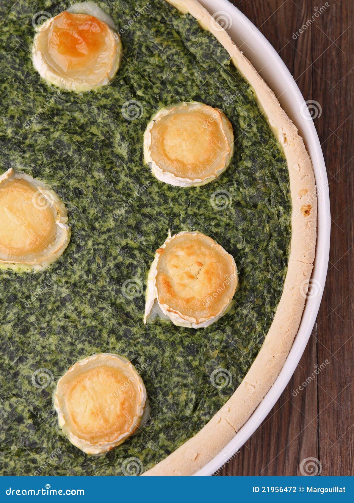 Spinach quiche stock photo. Image of food, dinner, vegetarian - 21956472
