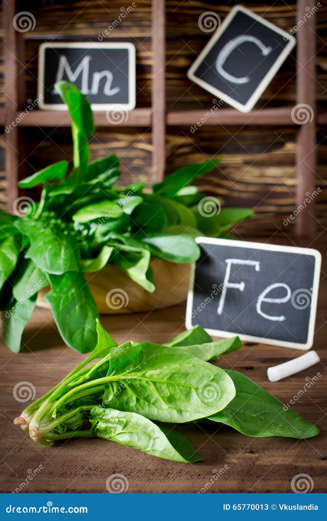 Spinach Rich In Vitamin C, Manganese And Iron Stock Photography