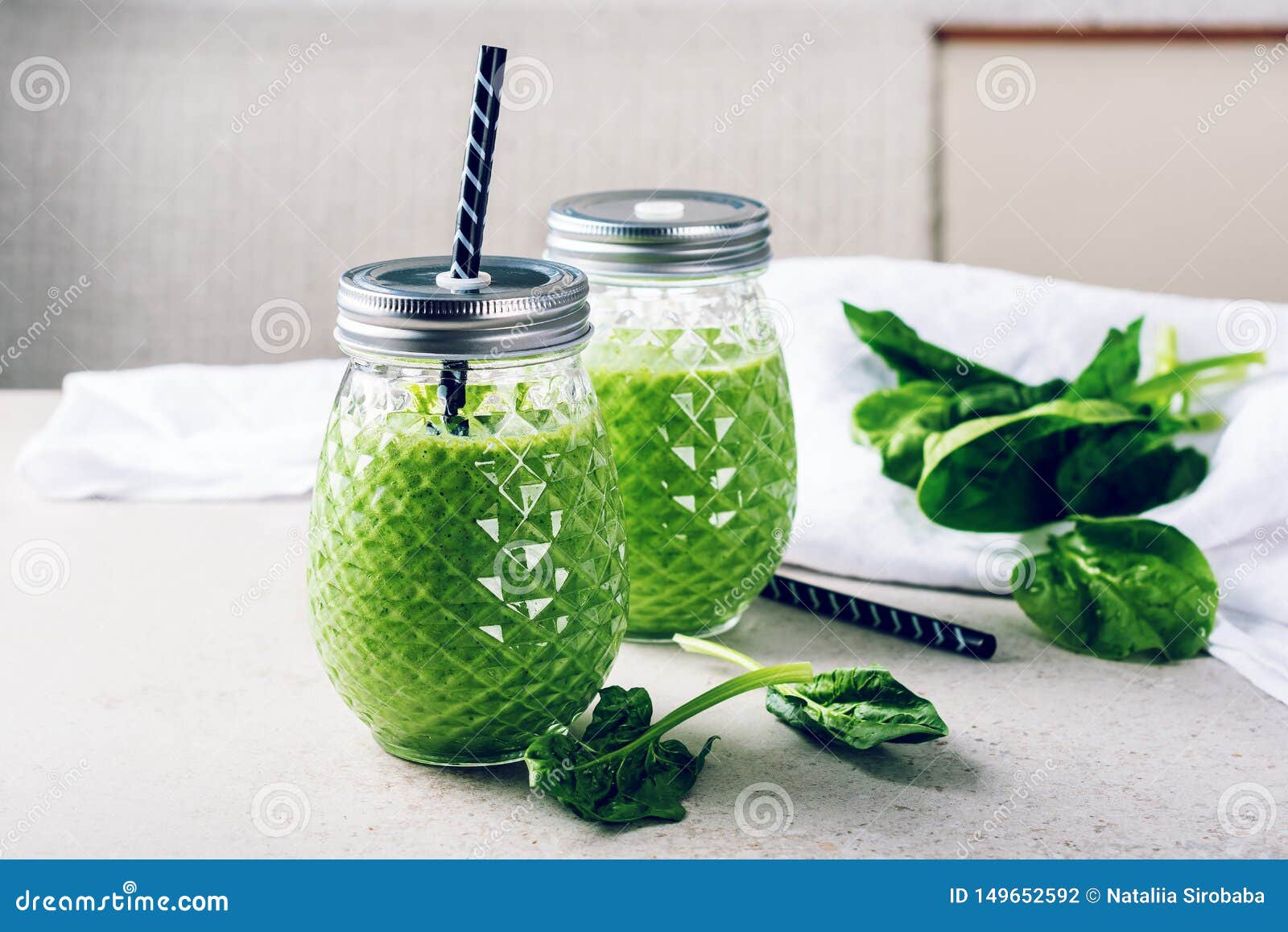 Spinach Smoothie stock photo. Image of dieting, celery 149652592
