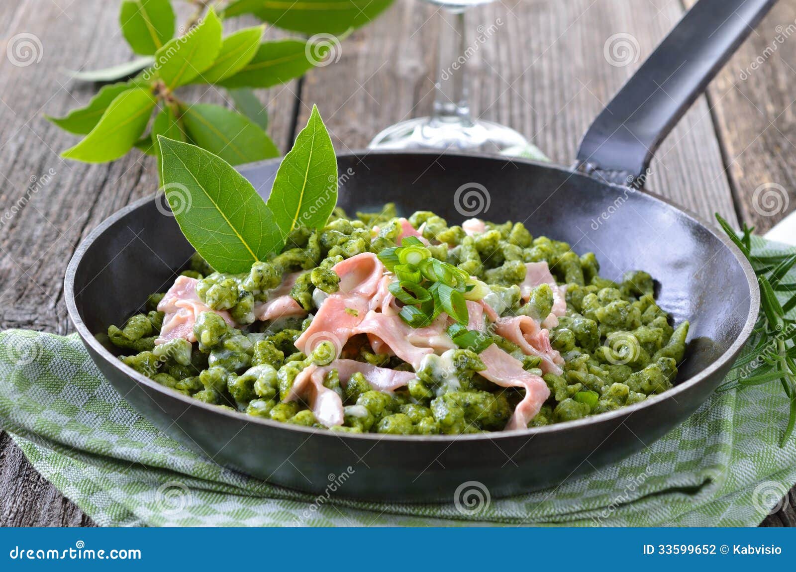 Spinach spaetzle stock photo. Image of austrian, dish 33599652