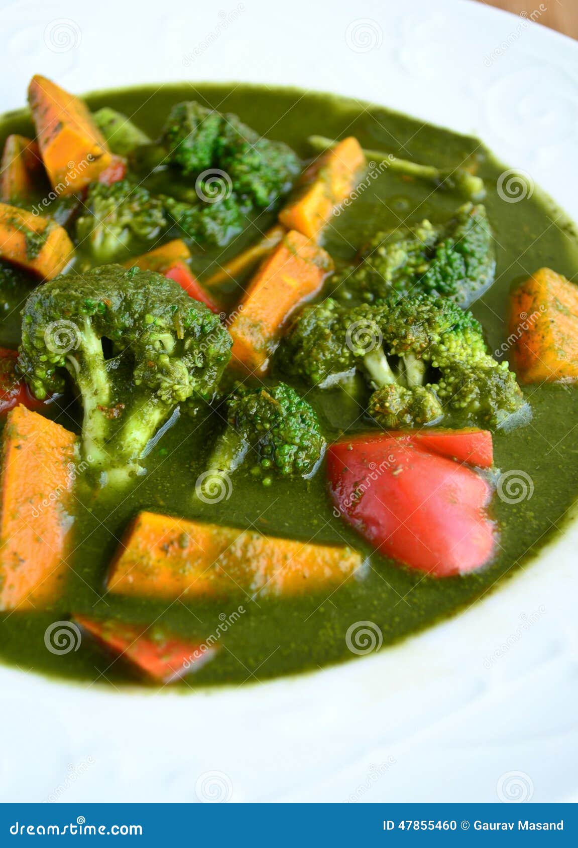 Spinach vegetable soup stock photo. Image of yellow, vegetarian 47855460