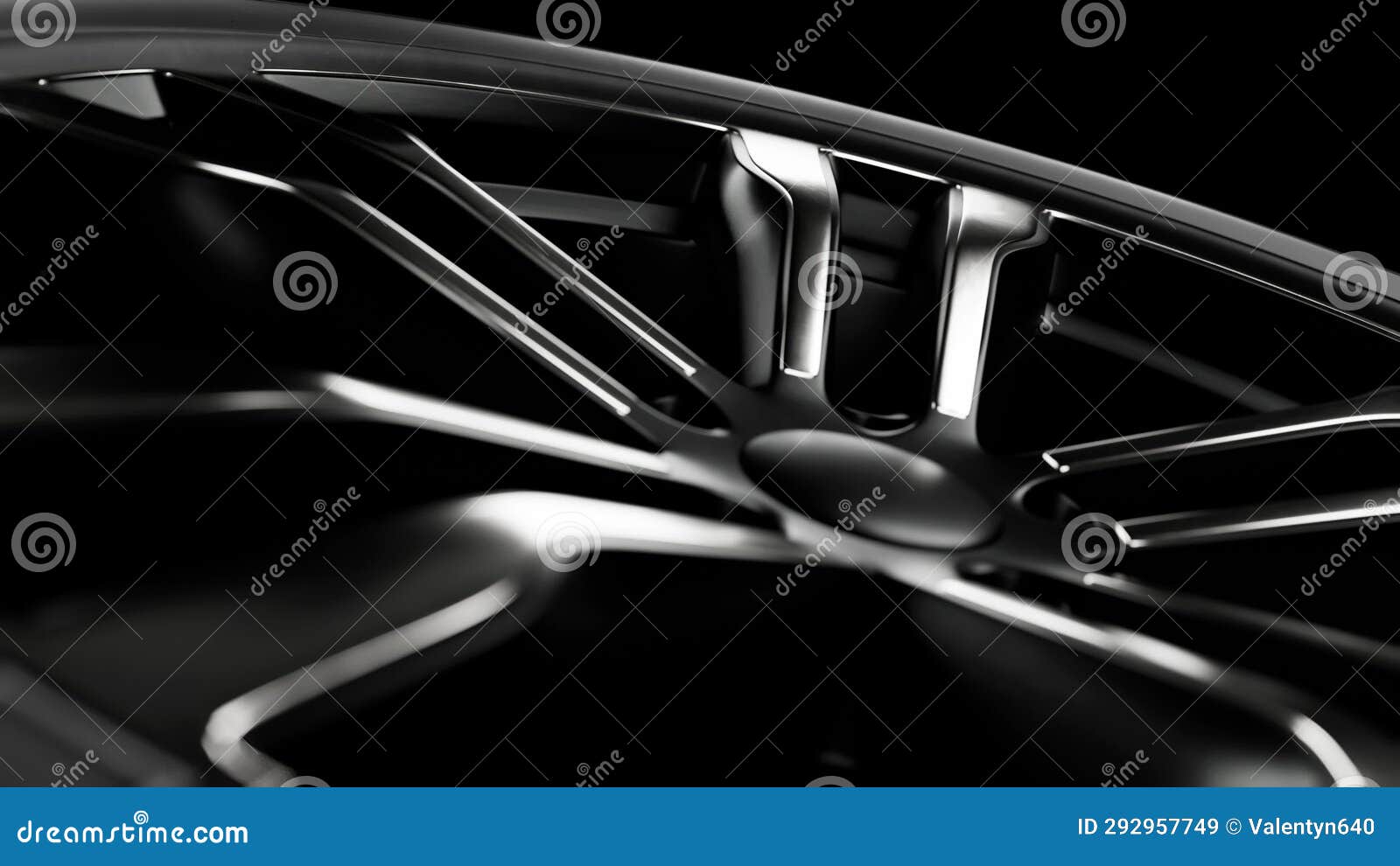 Spinning Car Wheel on Black Background. Loop Animation Stock Video