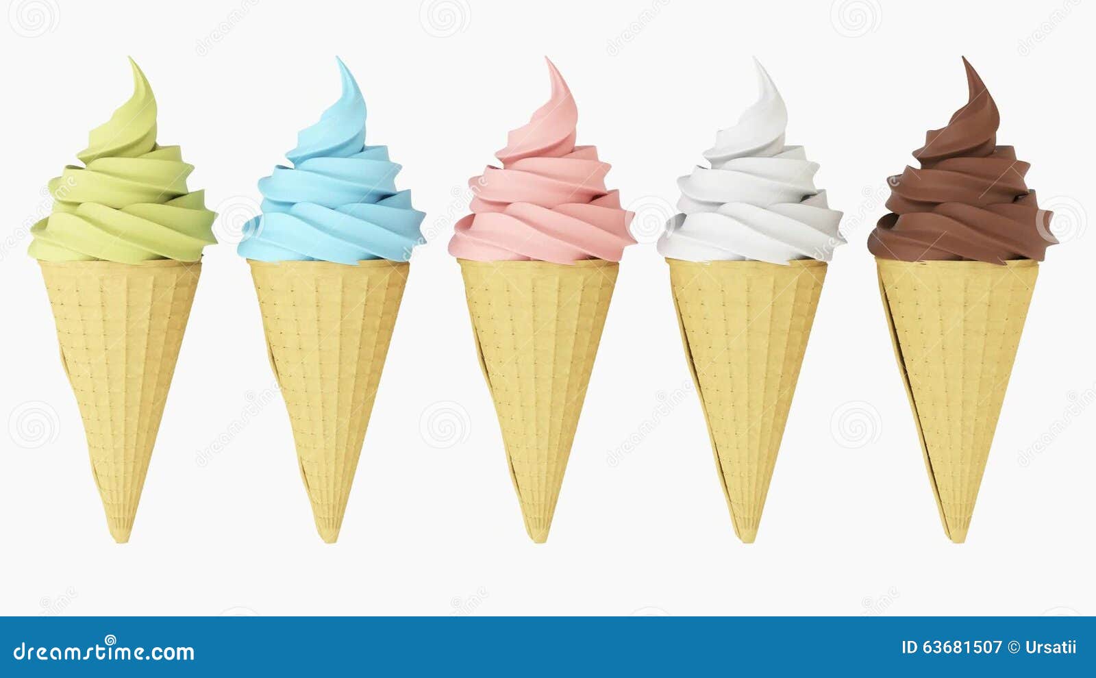 Spinning Cones with Ice Cream Stock Video Video of food, blue 63681507