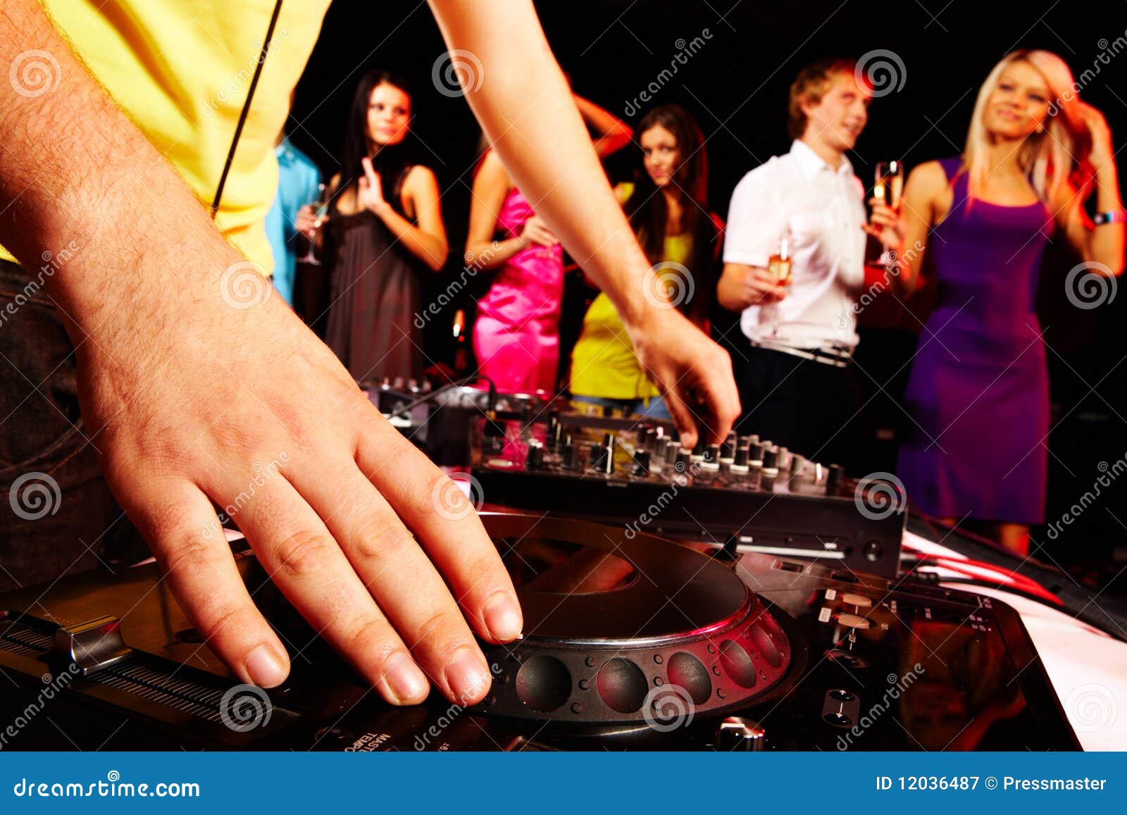 Spinning disc stock image. Image of electronics, hand - 12036487