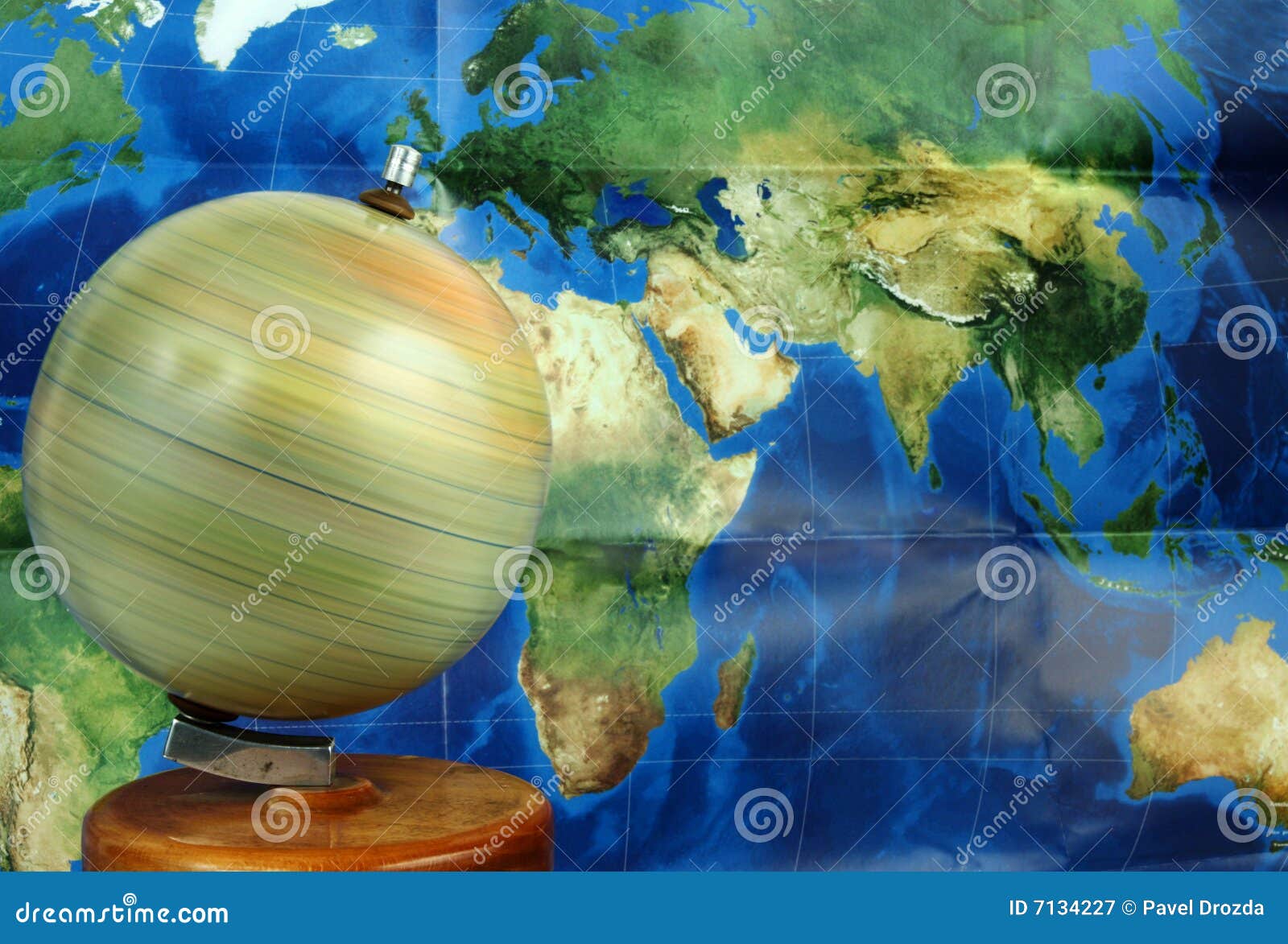 Spinning Globe Stock Image Image Of Island Rotating 7134227