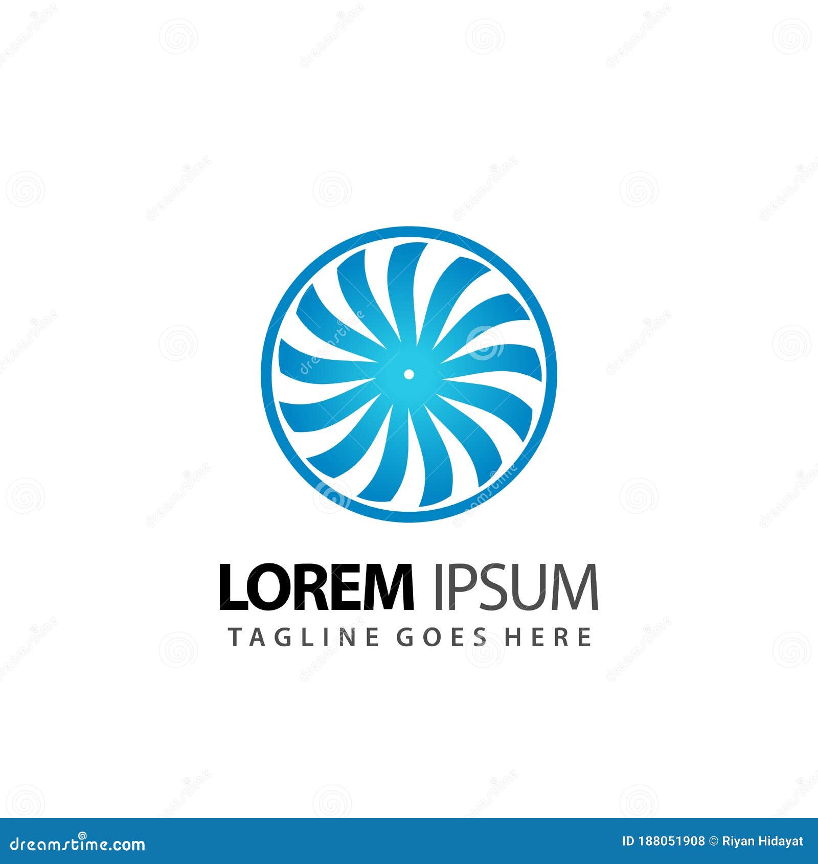 Spinning Logos Logo Icon Design Vector Illustration Template Stock