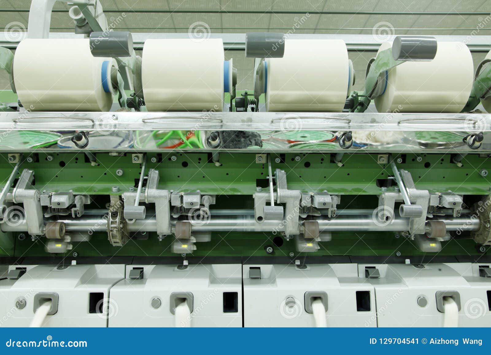 Spinning Mill Equipment is Running, Stock Image Image of automation