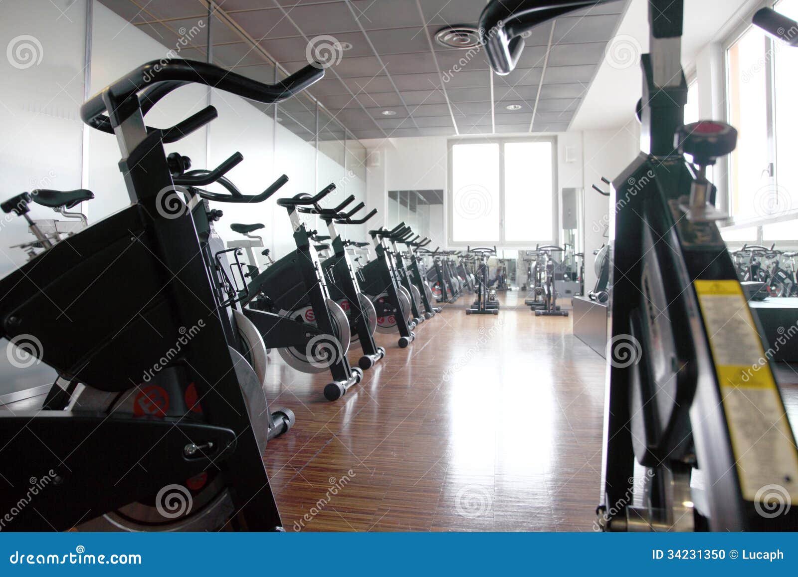 Spinning room stock photo. Image of barbells, athlete 34231350