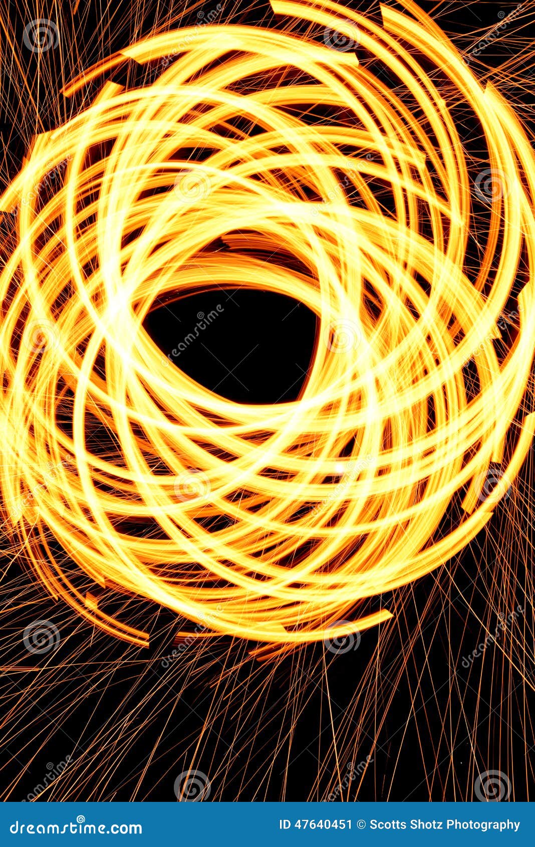 Spinning Steel Wool on Fire. Stock Image Image of bright, steel 47640451