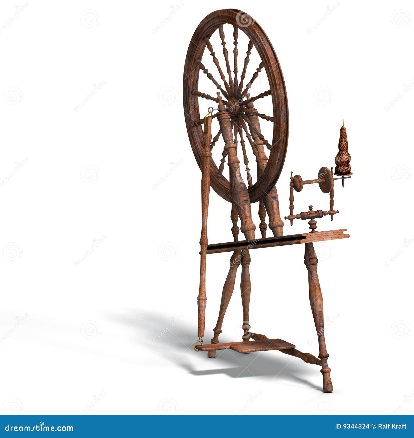 Spinning wheel stock illustration. Illustration of beauty 9344324
