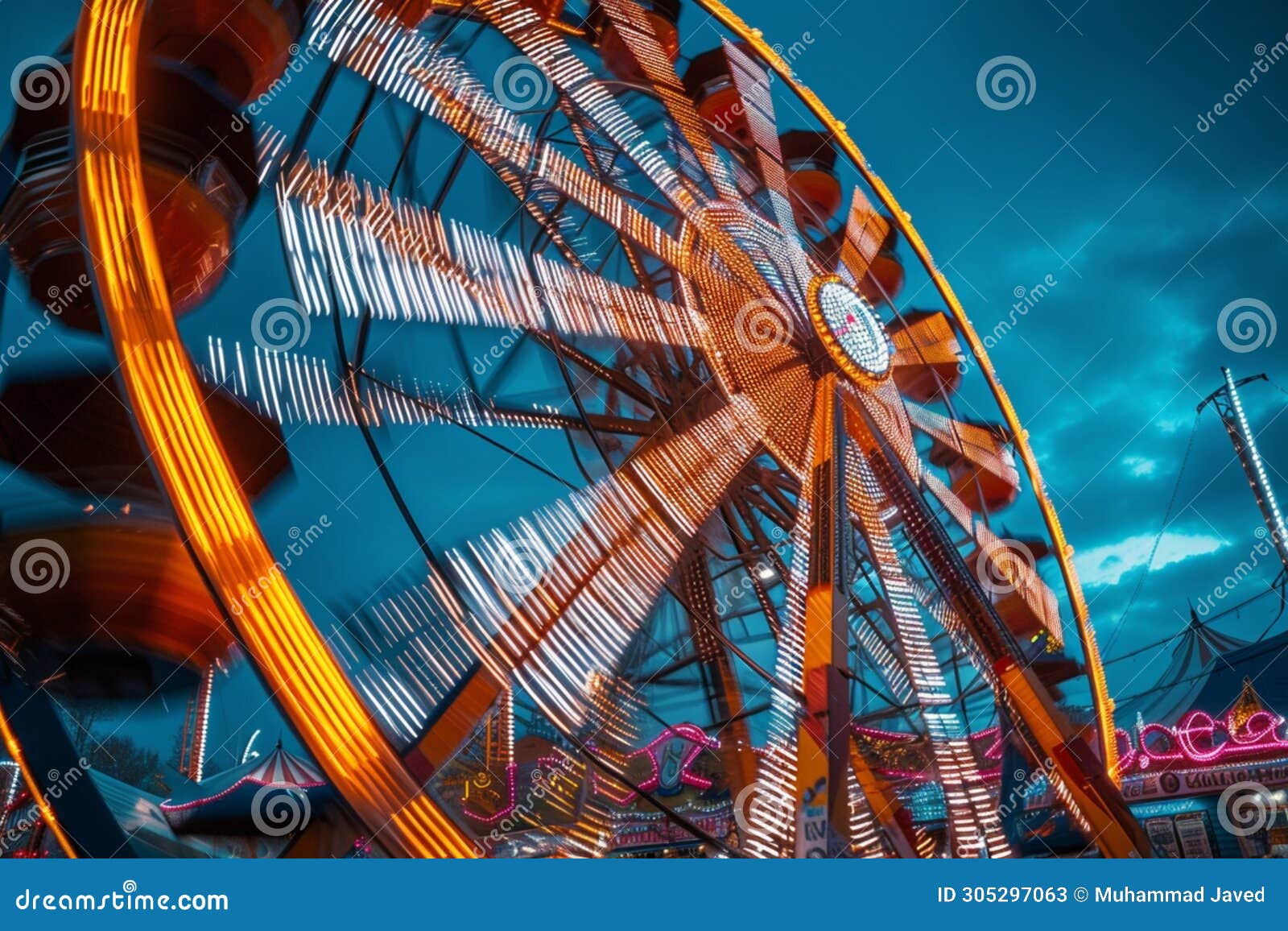 Spinning Wheel of Joy Generates Excitement at the Carnival Stock