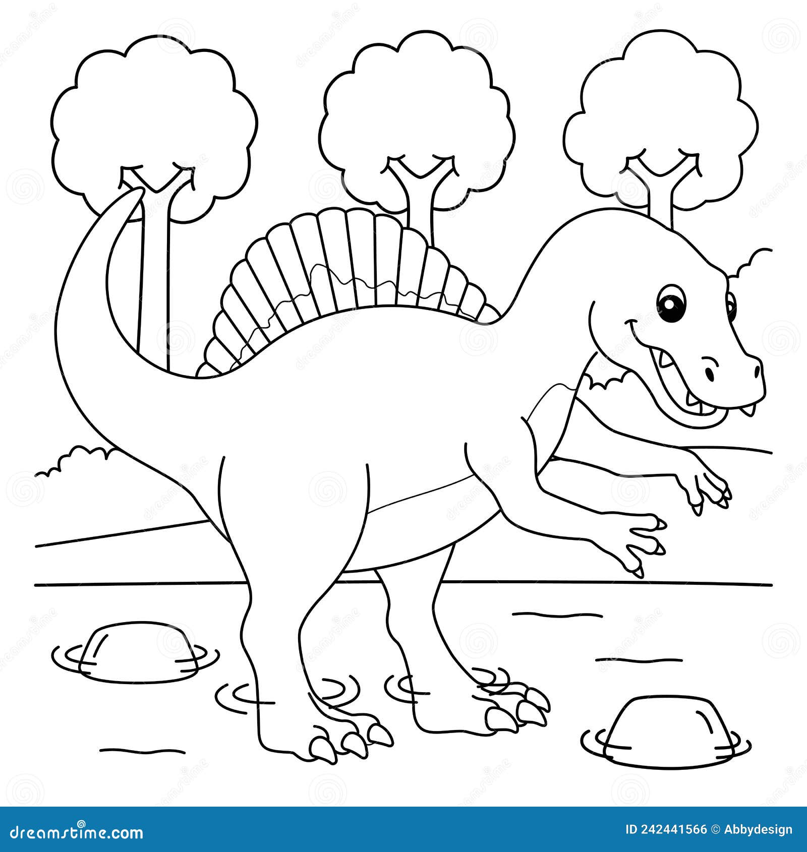 How to draw a dinosaur SPINOSAURUS easy 