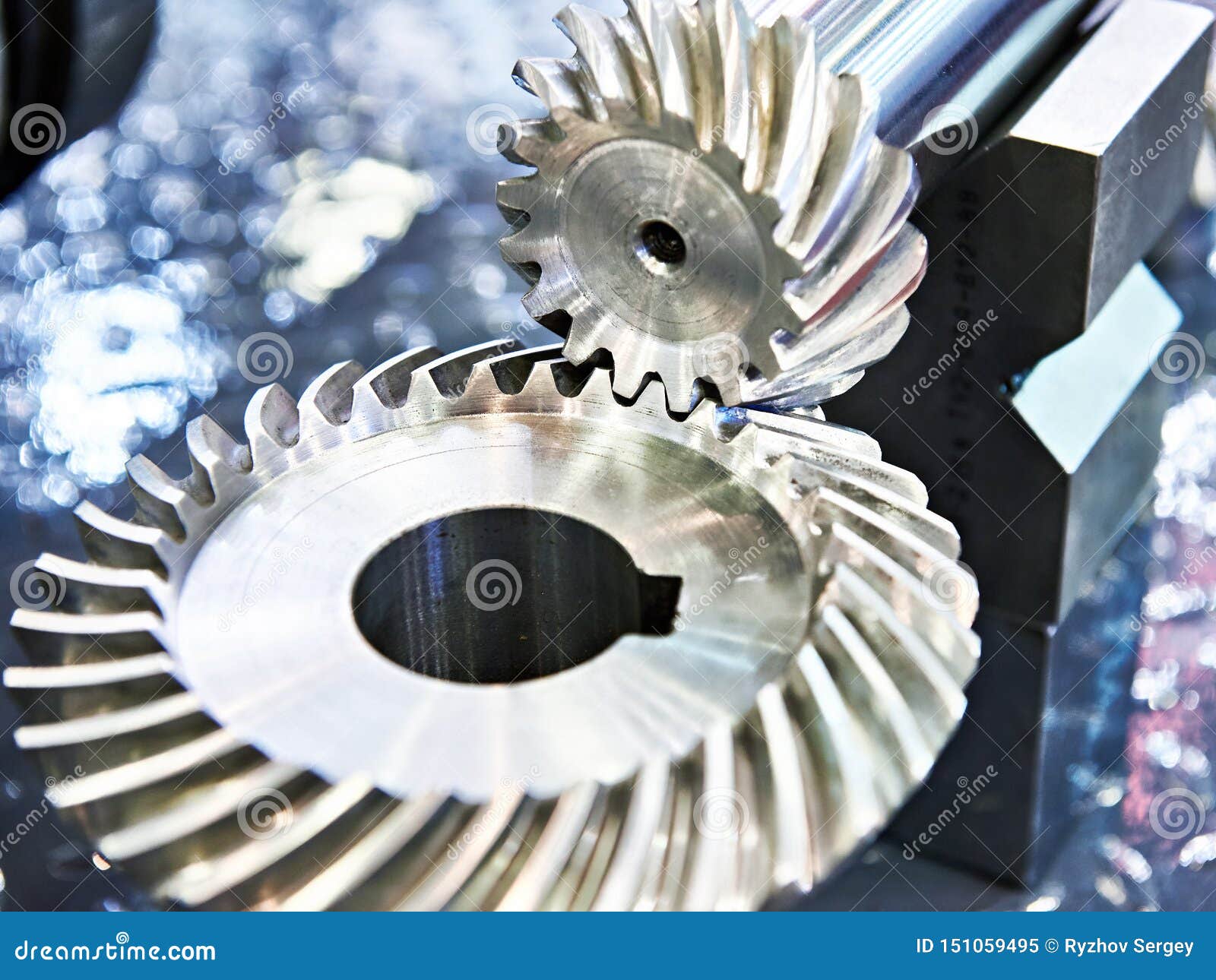 Spiral bevel gear stock image. Image of shiny, teeth 151059495