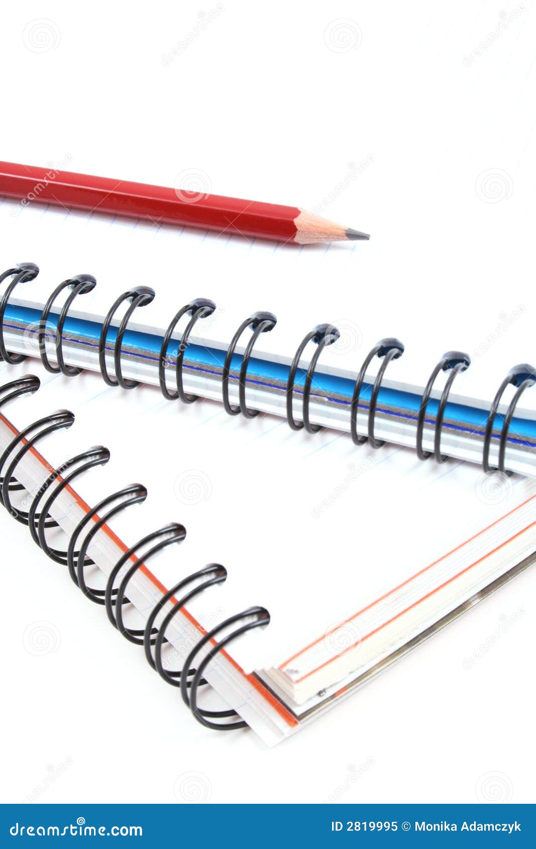  Spiral books and pencil stock image. Image of write 