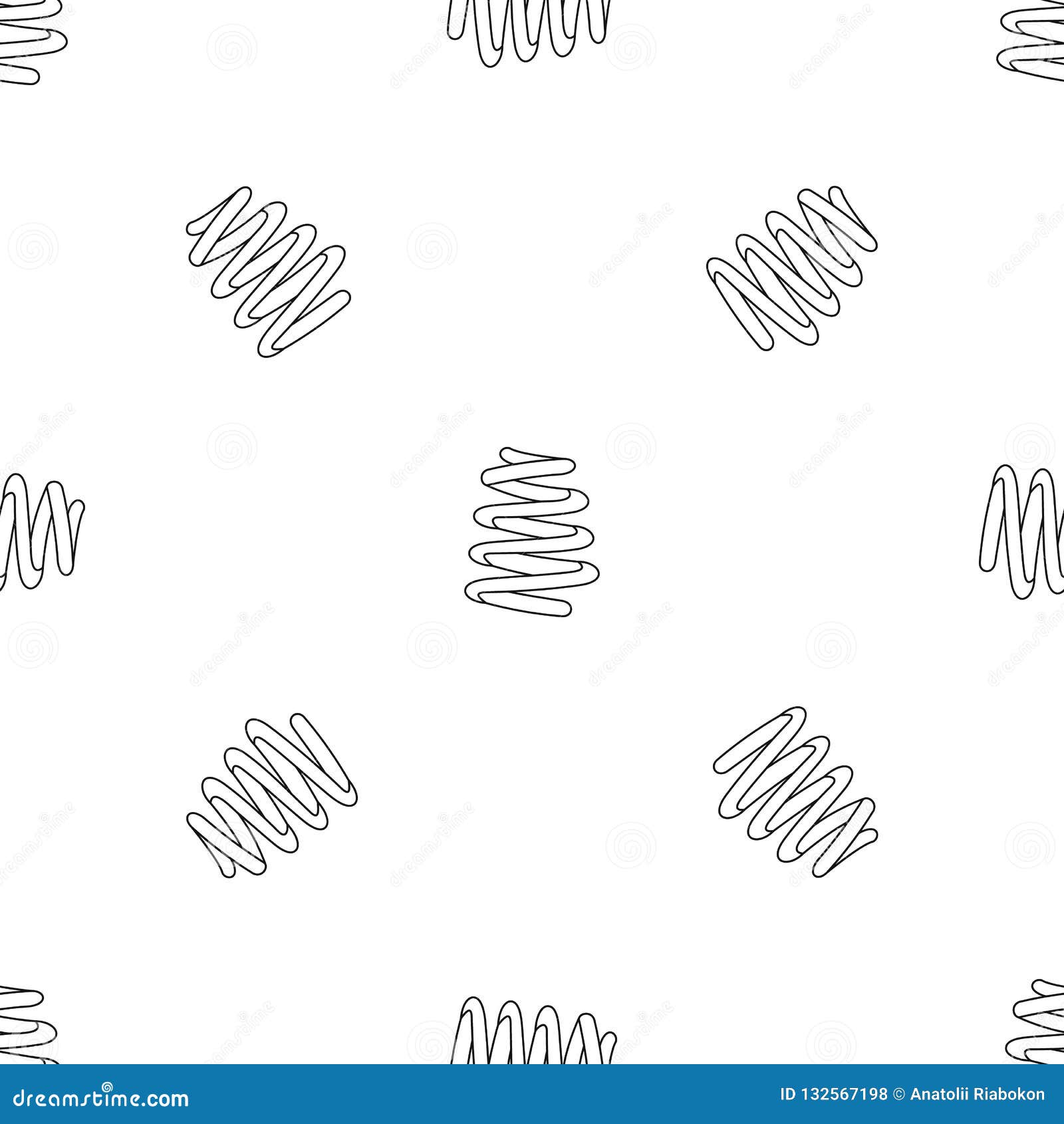 Spiral Coil Pattern Seamless Vector Stock Vector Illustration of