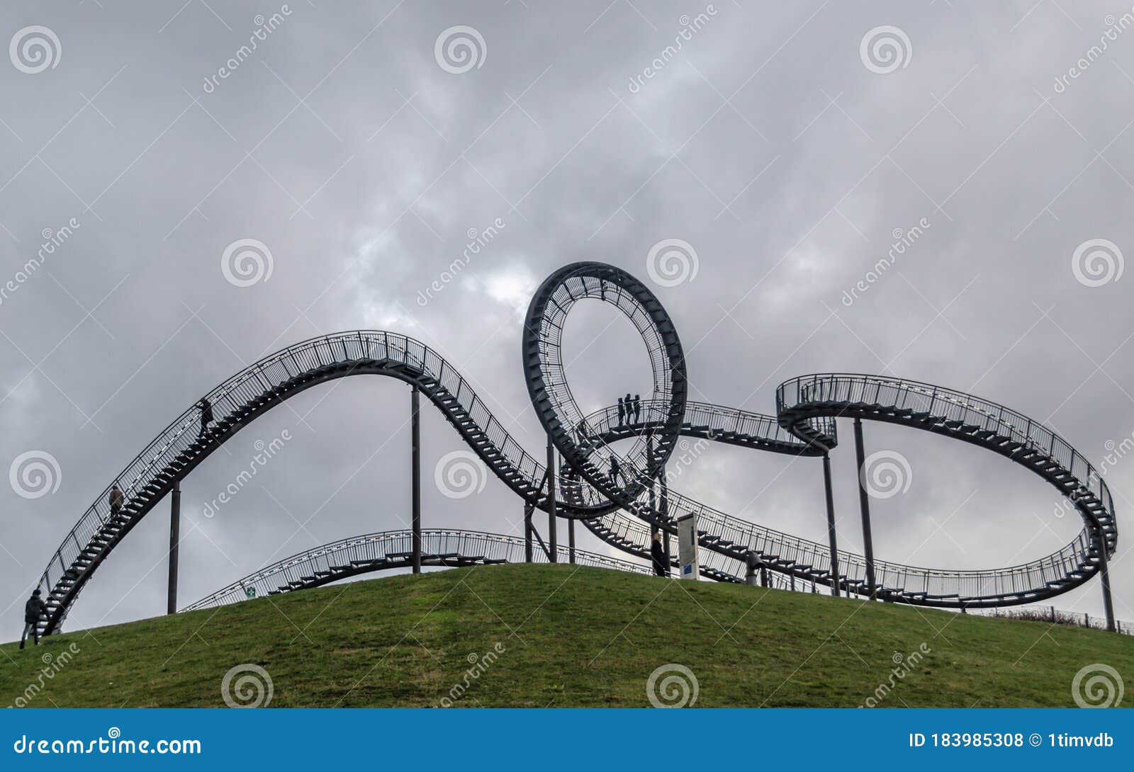 Spiral Construction Like a Steel Roller Coaster Editorial Stock Photo