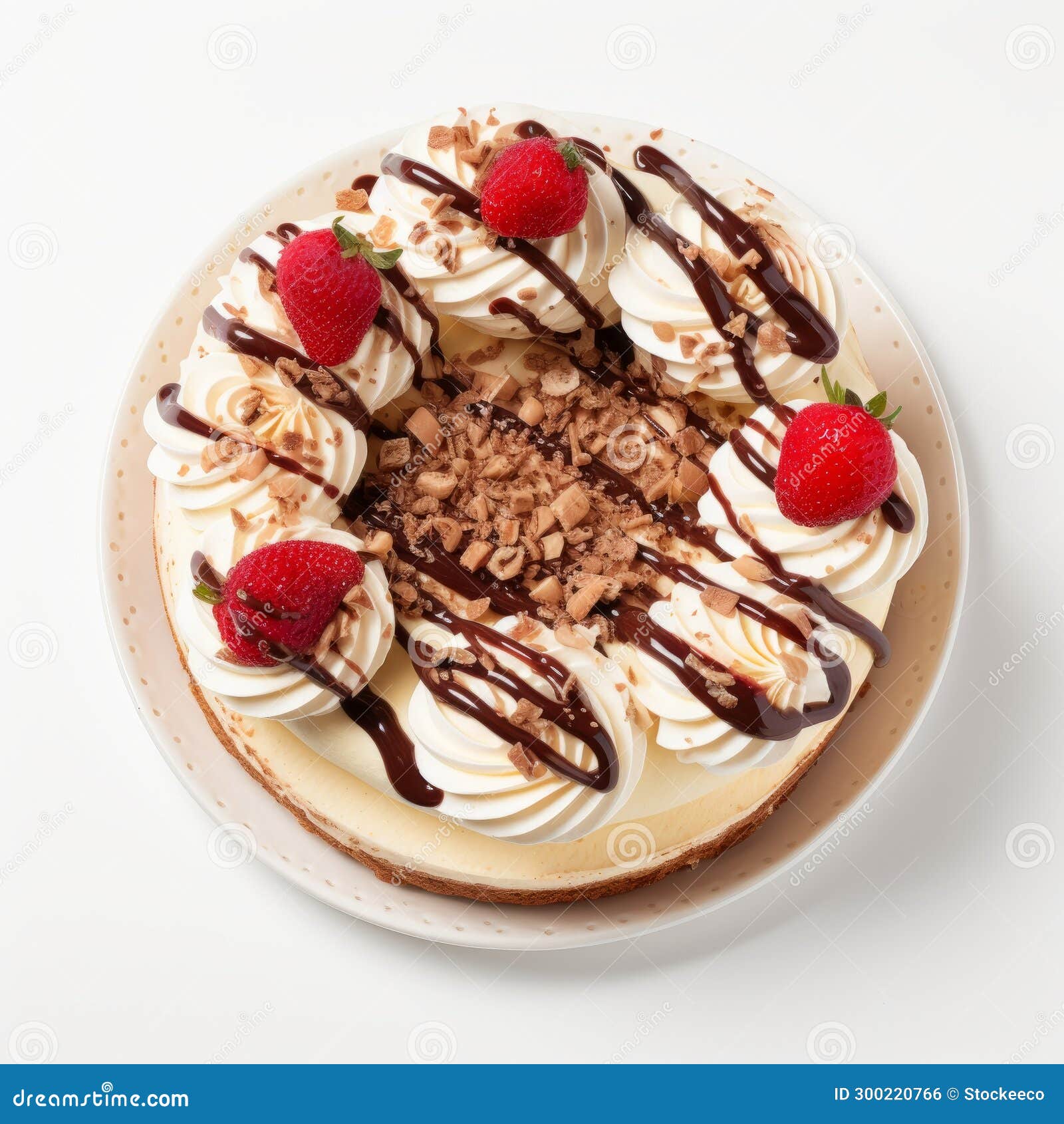 Spiral Group Cheesecake with Strawberry and Chocolate Topping Stock  Illustration - Illustration of tempting, delicious: 300220766