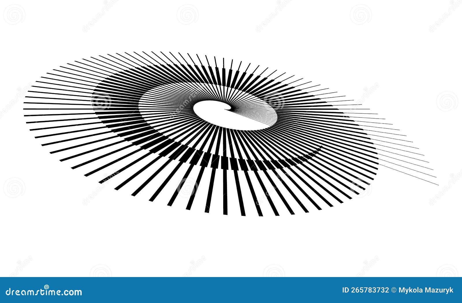 Spiral with Lines As Dynamic Abstract Vector Background or Logo or Icon