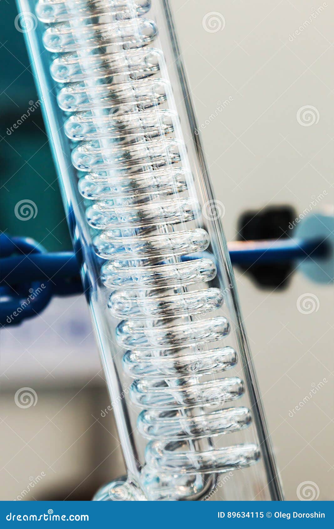 Spiral in a medical flask stock image. Image of experiment 89634115