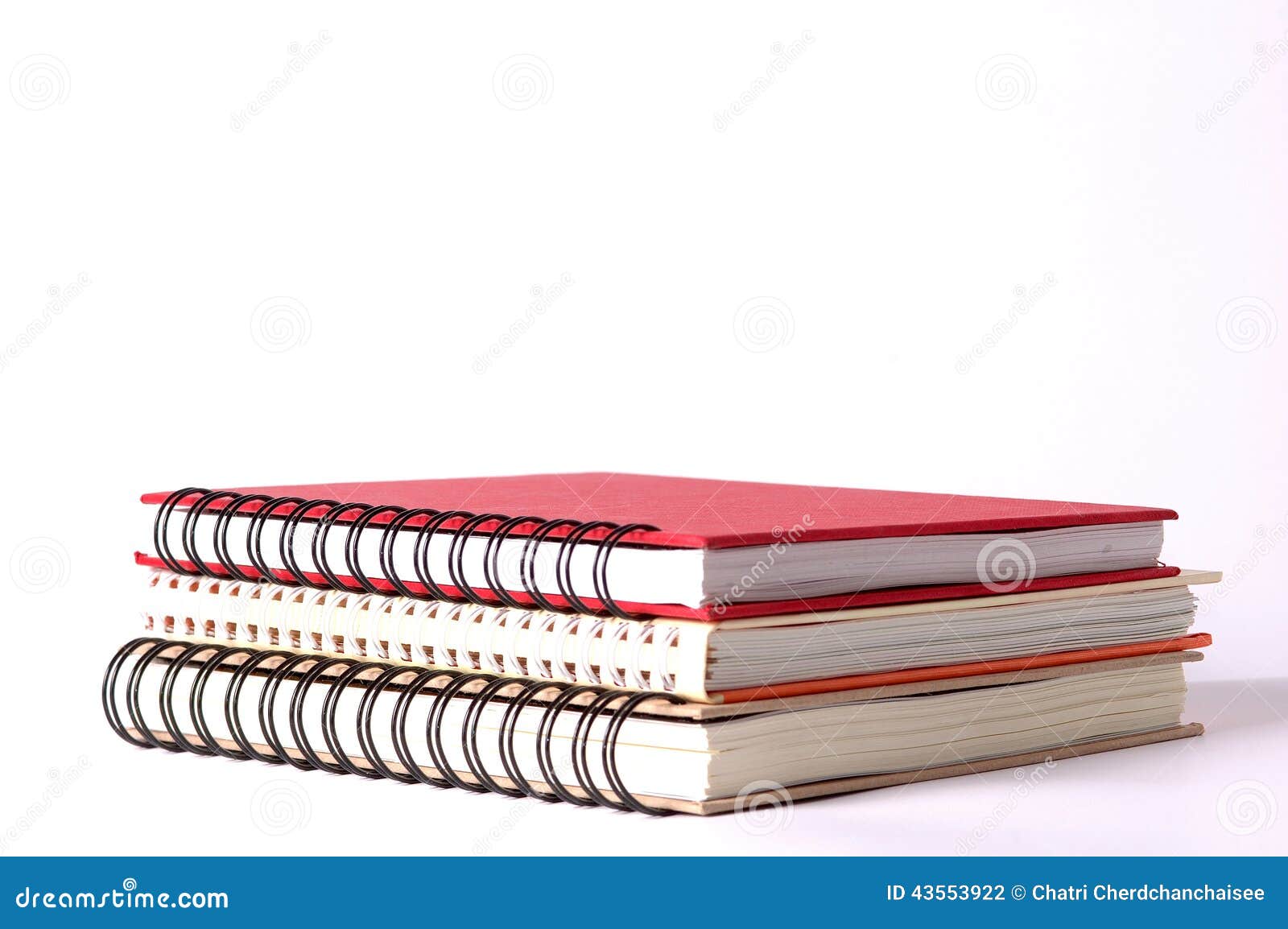 Spiral notebooks isolated stock photo. Image of business - 43553922