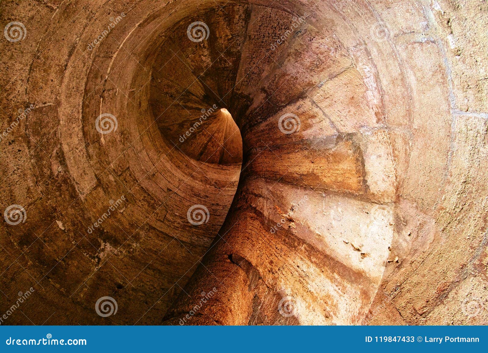 spiral staircase in torres de serranos in valencia spain