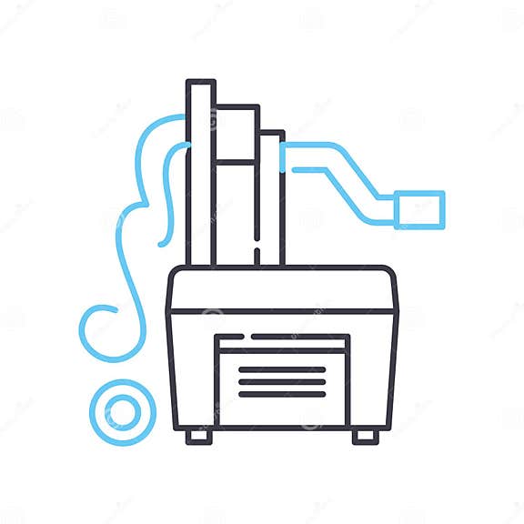 Spiral Sucer Line Icon, Outline Symbol, Vector Illustration, Concept