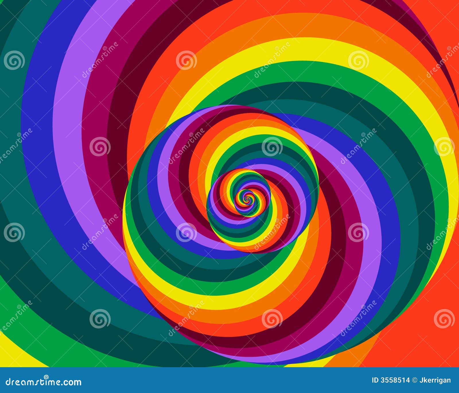 Spirale d'arc-en-ciel illustration stock. Illustration du lumineux - 3558514