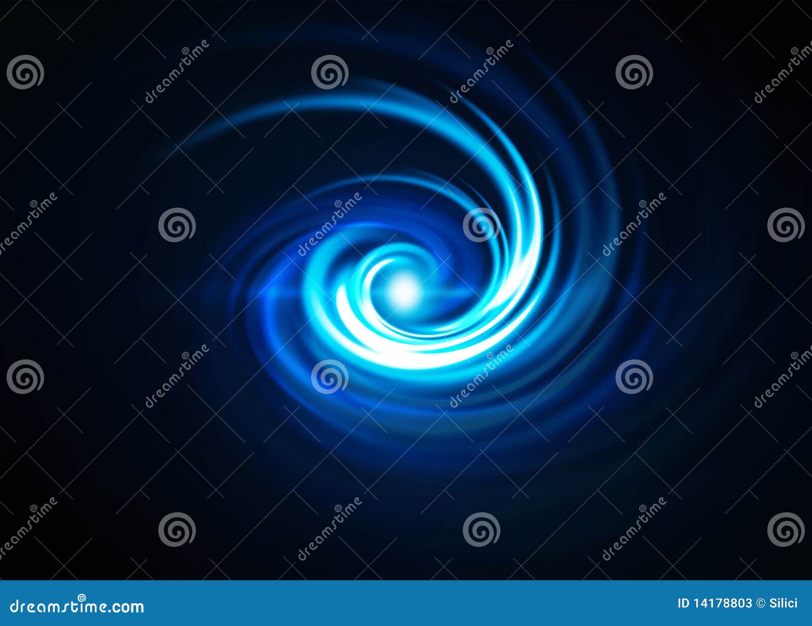 spiralling blue vortex