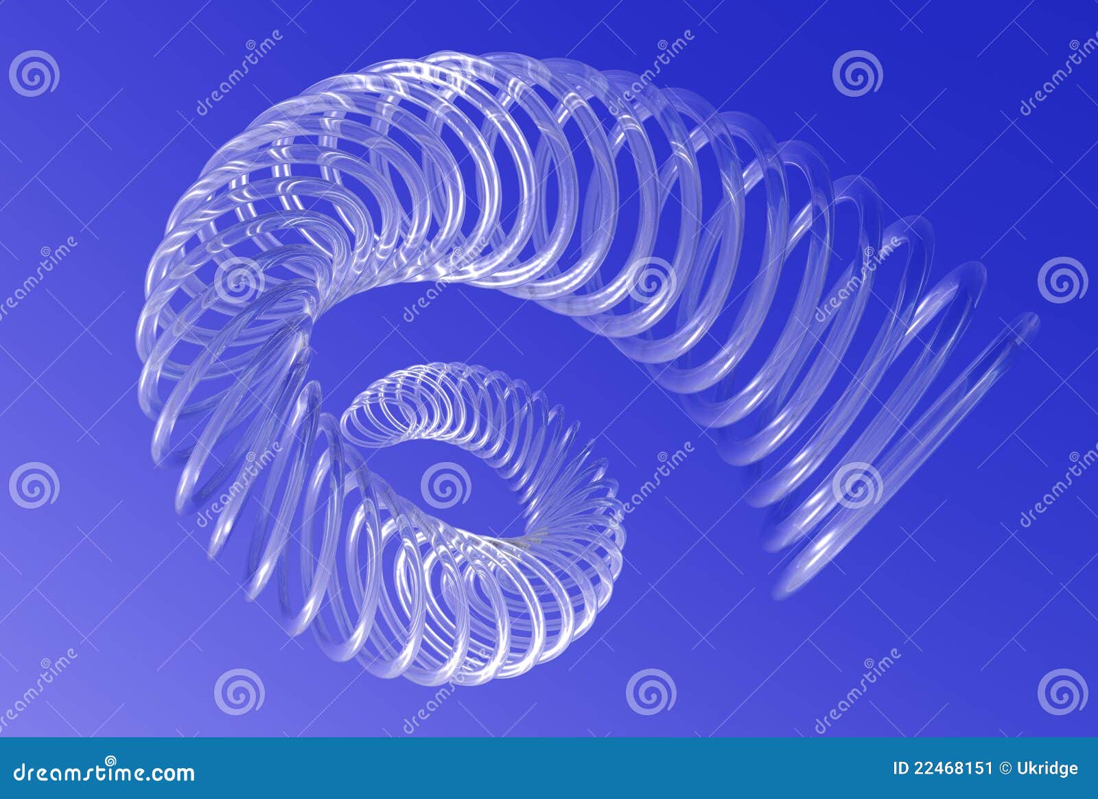 spiralling vortex in blue sky