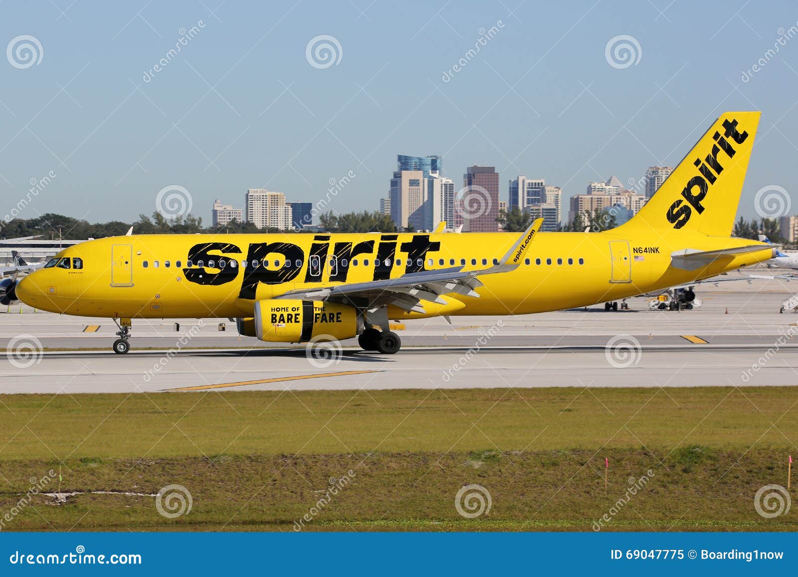 Spirit Airlines Airbus A320 Airplane Fort Lauderdale Airport Editorial