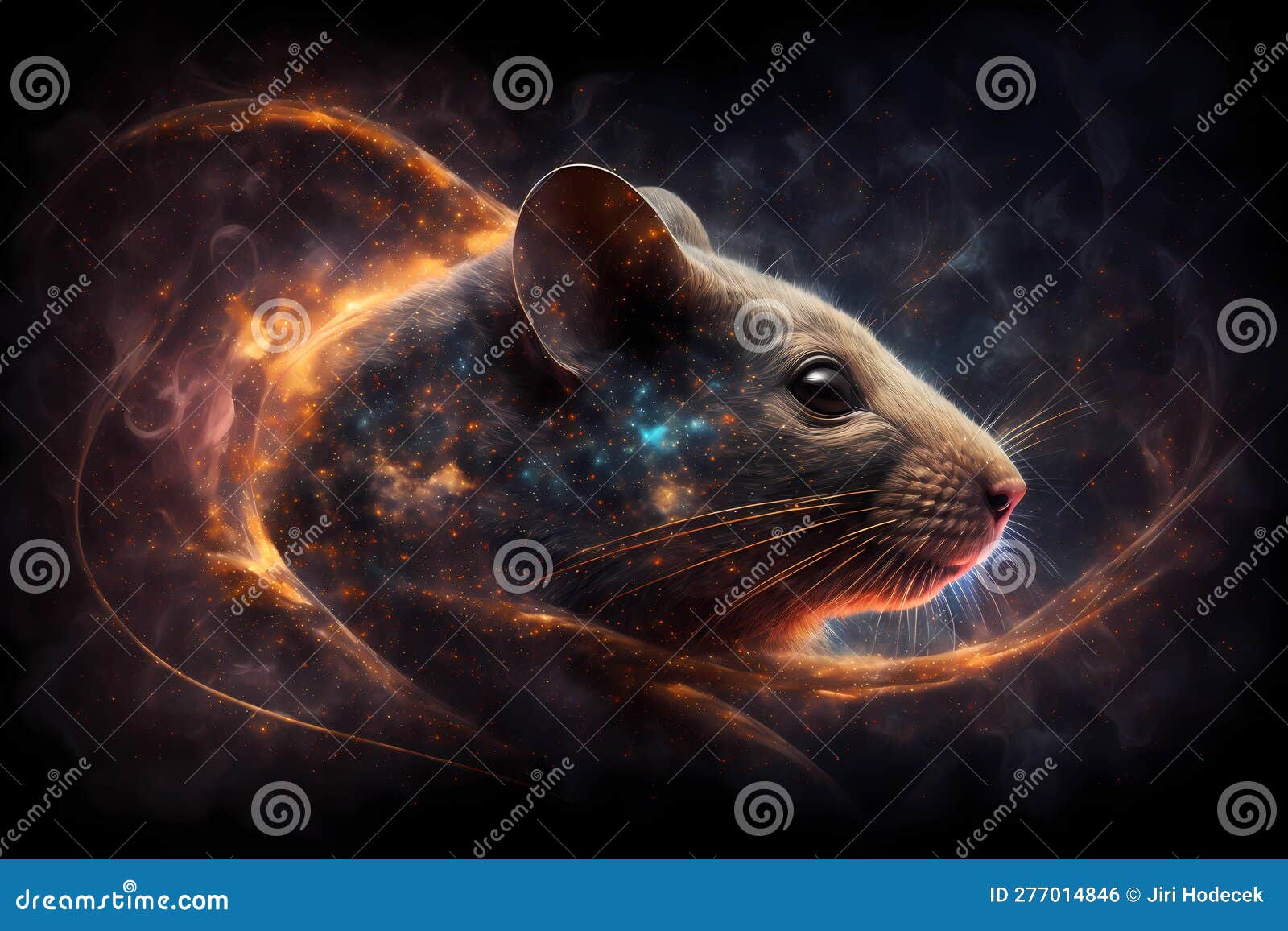 Spirit animal Rat stock illustration. Illustration of hole 277014846