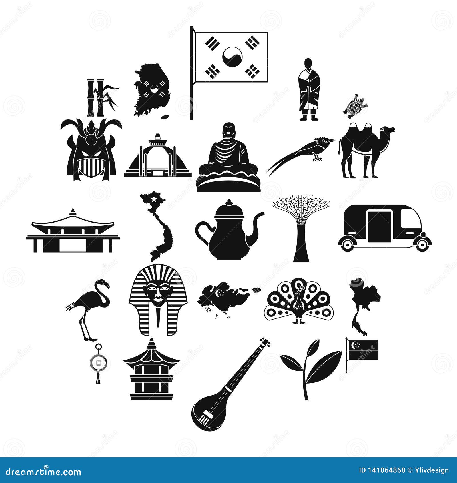 Spirit Of Asia Icons Set Simple Style Stock Vector Illustration Of City Asia Spirit Of Asia Icons Set Simple Style Stock Vector Illustration Of City Asia