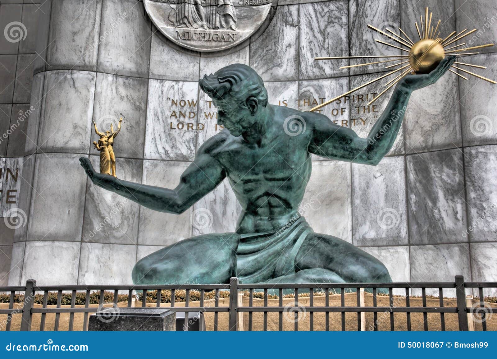 the spirit of detroit monument