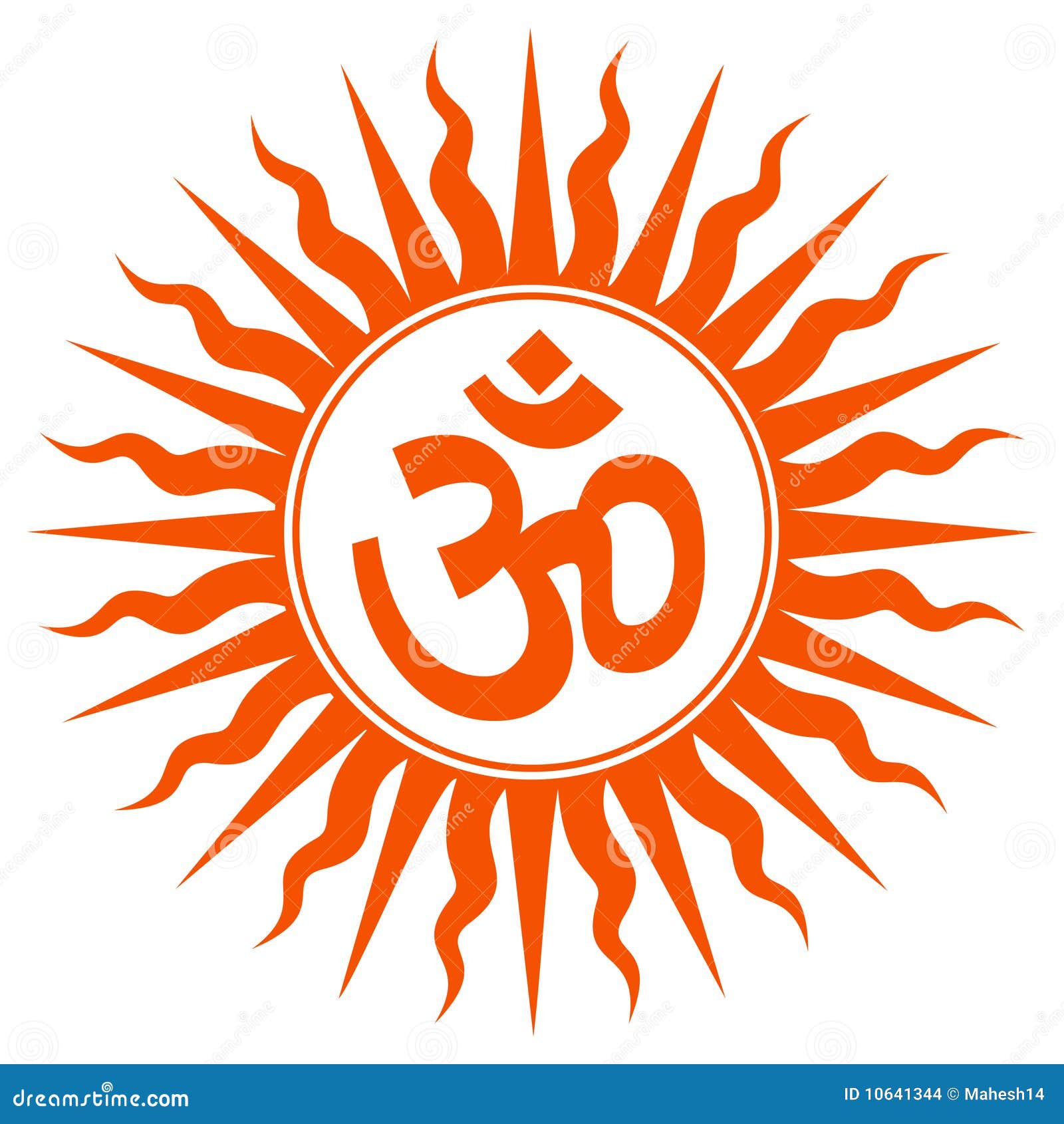 Spiritual Om Sign stock illustration. Illustration of mandala ...