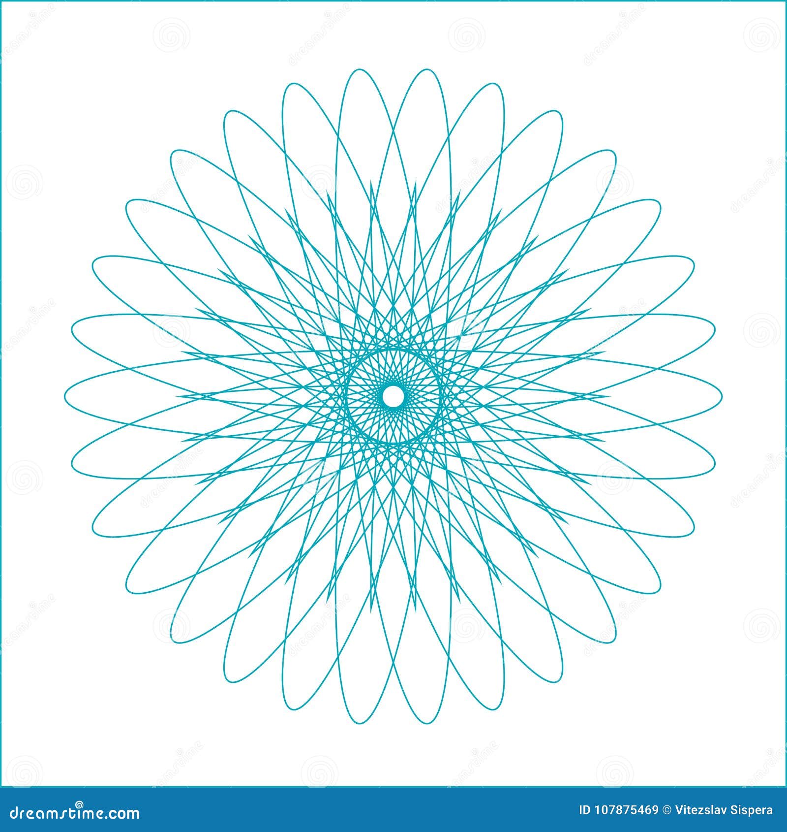 Spirograph Geometric Shape Suitable for Watermark Stock Vector ...