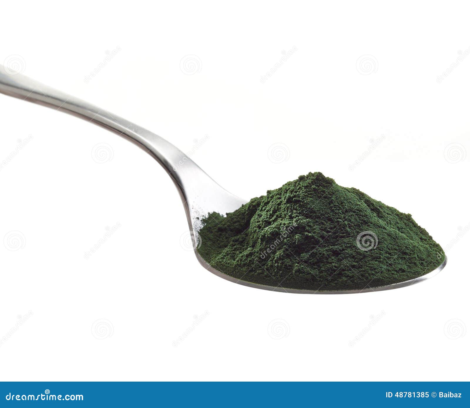 Spirulina algae powder stock image. Image of background 48781385
